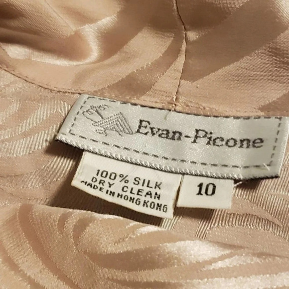 Vintage Silk Tunic Blouse Wrap Neck Dusky Pink Size 10 Evan Picone - Picture 5 of 6